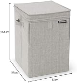 Brabantia Stackable Laundry Box 9.2 Gal 35L Light Gray view 7