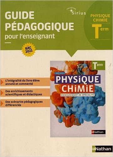 Physique Chimie Tle Guide Pedagogique Pour L Enseignant Amazon Fr Bernard Lionel Coppens Nicolas Prevost Valery Livres