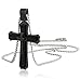 Cross Necklace for Men with Large Pendant and 24 Inch Curb Chain (Black)