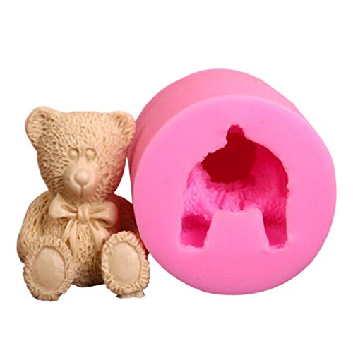 Vipe Cake Molds Fondant Sugarcraft Cake Chocolate Soap DIY Mold Baking (3D bear)