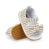 CoKate Baby Toddler Boy Girls Bow Knot Sandals First Walker Shoes (0-6Month, Khaki)