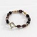 Silpada 'Fired Up' Natural Agate, Hematite, & Tiger's Eye Stretch Bracelet in Sterling Silver & Brass, 6.75