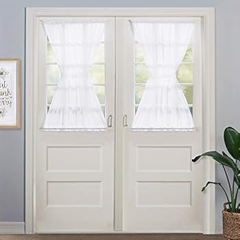 Amazon Com Nicetown Door Sheer Window Panels Front Door Curtains