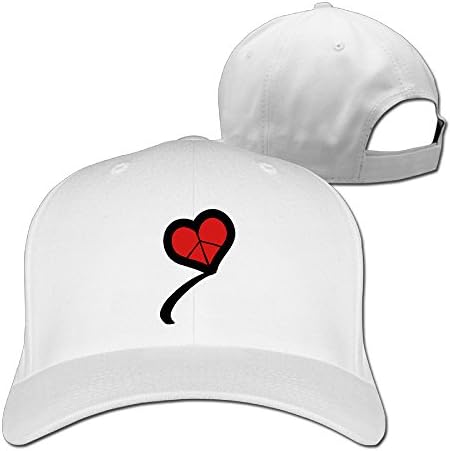 Heart Peace Symbol Flower Mens Baseball Cap
