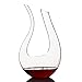Zalik Wine Decanter U Shaped Horn Design - Superior Quality Crystal Hand Made Wine Aerator large Wine Carafe Holds 1800 ML - Lead Free The Premium Gift For Wine Lovers