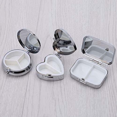 JUNESUN 1PC Pillbox Medicine Container Key Chain Tablet Storage Case Key Ring Pill