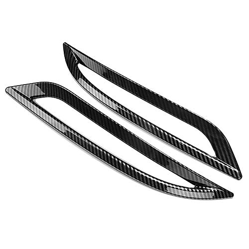 Kadore for 2018-2019 Tesla Model 3 Carbon Fiber Style Car Rear Fog Lights Lamps Cover Trim 2-pc