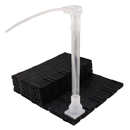 uxcell Plastic Aquarium Undergravel Filter Board Air Pump Line Hose Tube 24 Pcs Black