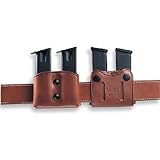 Galco DMC Double Mag Carrier for 9mm, .40, .357 Sig Staggered Metal and Polymer Magazines (Tan, Ambi)