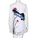 Hot Sale! Women Sleeveless Printed Mini Dress,Canserin Vintage Boho Summer Beach (XL, White)