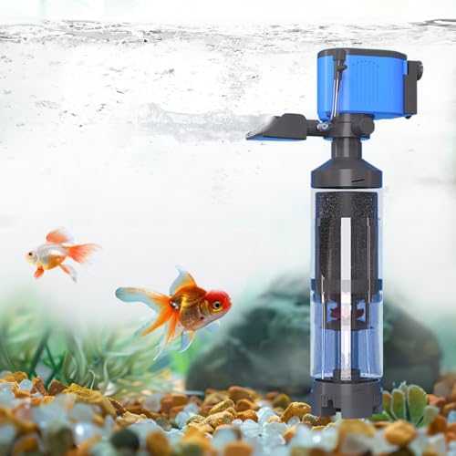 SUSOO Large 5-in-1 25W Aquarium Filter with 1800L/H Flow, Ultra Quiet Internal Hang Filter Pump with Oxygenation, Wave Making, Electric Water Change Function for Large Fish Tank & Turtle Accessories