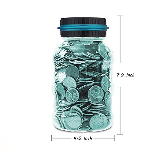 HeQiao Digital Coin Bank for US Coins (Light Blue)