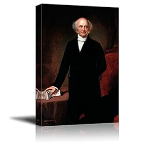 Portrait of Martin Van Buren by G.P.A. Healy (8th President of The United States) - American Presidents Series - Canvas Wall Art Gallery Wrap Ready to Hang - 12x18 inches