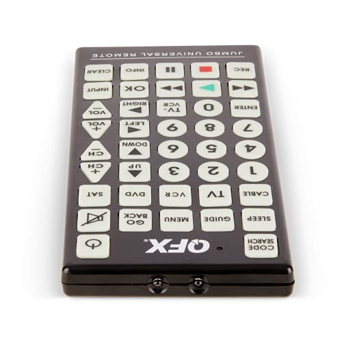 QFX REM115 Jumbo 8Device Universal Remote for RCA, Sony, Philips