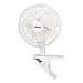 LORELL  6" Clip-On Fan,2-Speed,5' Cord,8"x6"x9-1/2",White