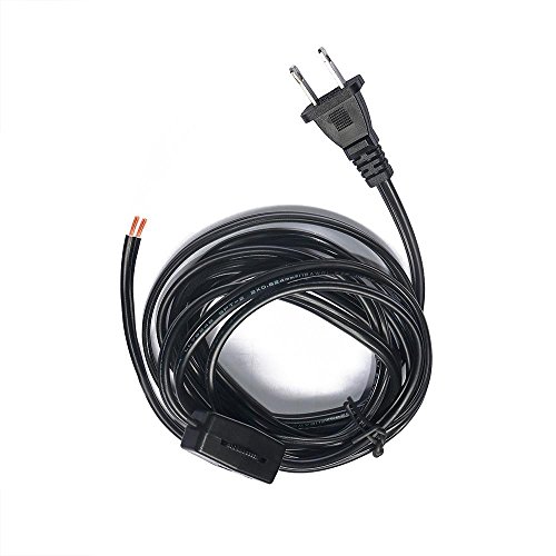 Eumyviv A00003 9.85 Feet Plug Wire Kit Indoor Power Extension Cord Kit with On Off Switch 300 Volts 18 AWG and 105℃ High Temperature Resistance Appliance Extension Cord Connector (Black) - Thumbnail 5
