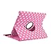 ELEOPTION Auto Sleep/Wake Function 360 Degree Rotating Smart Case Cover for 7.9 inch Apple iPad Mini/iPad Mini 2 Mini 3 with Retina with a Stylus as a Gift (Polka Dot Pink)