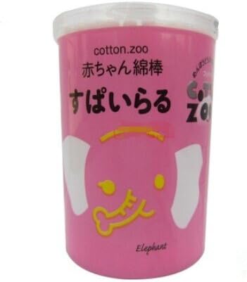 Heiwa Baby Thin Shaft Antibacterial Spiral Cotton Swabs 160pcs-pink (Import in Japan)