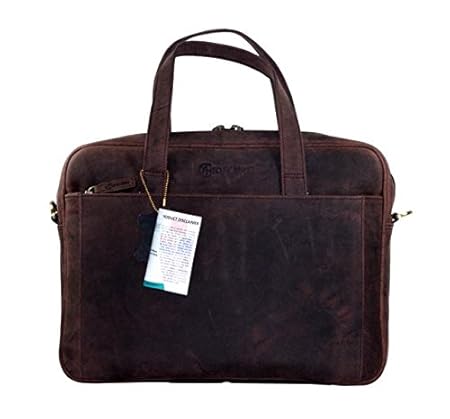 Hidecart 22 Litres Leather Brown 14 Laptop Briefcase