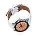 Lookatool 1PC Women Quartz Dial Clock Leather Wrist Watch Round Case (White)