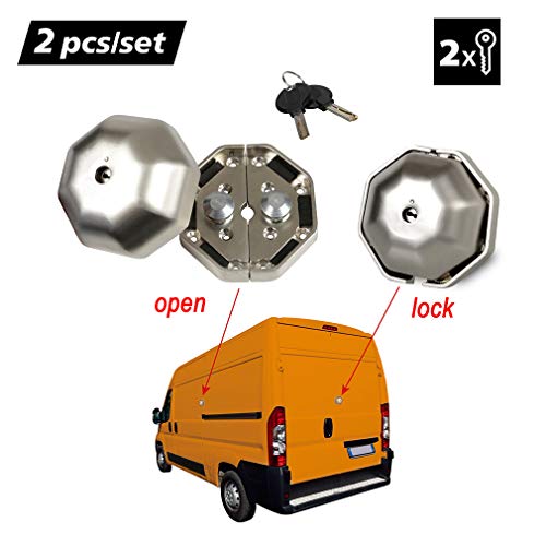 OKLEAD Heavy Duty Cargo Van Door Lock Van Garage Shed Door Exterior Security Device for Side and Rear Doors 2 PCs A Pair