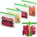 5 Reusable Storage Bags Extra Thick - Reusable Ziplock Bags Perfect for Food Storage, Snacks or Veggies–Premium Leak-Free Baggies for Travel or Make Up - Eco Friendly Large pack