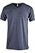 TL Men Casual Basic Short Sleeve Tri-Blend / 100% Cotton V-Neck T Shirt L Denim_Blue