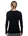 Woolx Women's Remi Lightweight & Breathable Merino Wool Long Sleeve Tee, Black, Medium