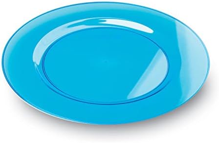 Mozaik 23 cm Turquoise Plastic Plates (Pack of 6)