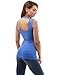 PattyBoutik Women Queen Anne Neckline Hollow Back Blouse (Blue Medium)