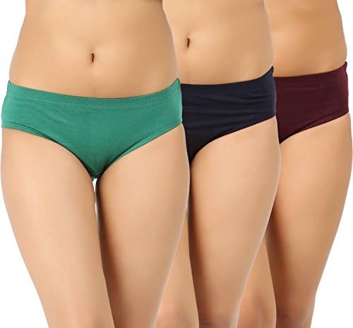 DIXCY JOSHWomen's Cotton Panties (Pack of 3) (Bhar3080_Multicolored_90 cm)