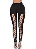 Astylish Womens Lace Up High Waist Activewear Sport Legging Workout Yoga Pants