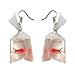Afco Lovely Diary Funny Goldfish Water Bag Dangle Hook Earrings Girl Charm #1