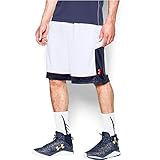 Under Armour Men's Baseline Basketball Shorts, White (102), Medium