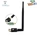 URANT 300M Wireless USB Adapter Card WiFi Dongle Hotspot with 5dbi High Gain Antenna Support Windows XP / Vista / 7 / 8 / 8.1 / 10 (32/64bits) Mac IOS Comply with 802.11b/g/n-2.4GHz