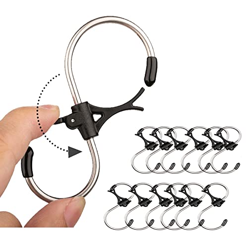 Suopair 12pcs 75MM Anti-Drop Stainless Steel Metal Hangers - S Shaped Hooks for Heavy Duty Indoor & Outdoor Use - Bathroom, Storage & Office