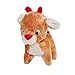 ZippyPaws Christmas Reindeer Dog Toy - Plush Squeaky Holiday Dog Gifts for Small & Medium Puppy Dogs, Interactive Hide & Seek Stocking Stuffers for Pets