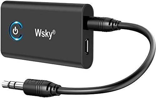 Wsky Bluetooth トランスミッター レシーバー 送信機 受信機 一台二役 オーディオ 小型 2台同時接続 低延遅 高音質 テレビ 車 Nintendo Switch対応 ブラック Bt B9