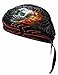 Flaming Skulls Men's Cotton Premium Skull Cap Black