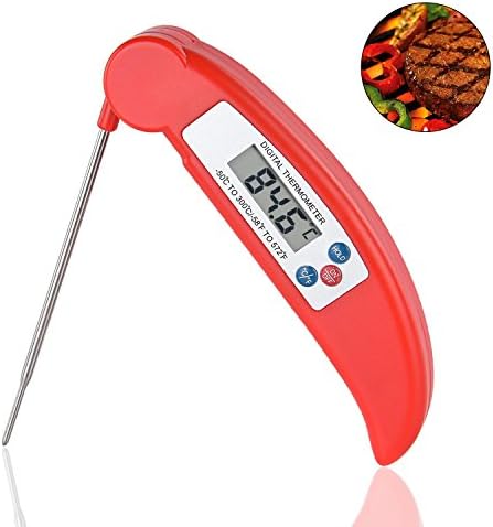 Food Thermometer, Digital Instant Read Thermometer, Cooking Thermometer Electronic Barbecue Meat Thermometer For Kitchen Cooking, BBQ, Poultry and Candy  Foldable, Fast and Auto On/Off
