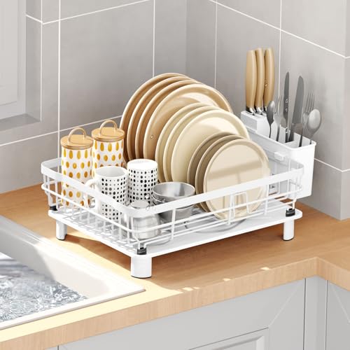 GAXmi Dish Drying Rack with Drainboard for Kitchen