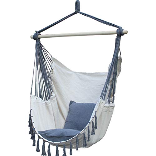Pink day-us Hammock Canvas Hammock Outdoor Swing with Pillow Rocking Chair Fringe Chair Indoor and Outdoor Adult Children Parent-Child 150 100 95