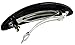 Parcelona French Oval Celluloid Glossy Black Automatic Hair Clip Barrette Hair Clip for Girls Strong Hold No Slip Durable Women Hair Accessories, Made in France - (Black)