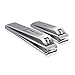 TOP TENG® Deluxe Brushed Stainless Steel Sharpest Nail Clippers Set in Gift Box | Fingernail + Toenail Clippers Set | Perfect Nail Cutter for Men & Women - Makes a Great Gift
