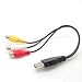 USB Male to 3 Rca RGB Female Video AV A/V Converter Cable HDTV TV Television