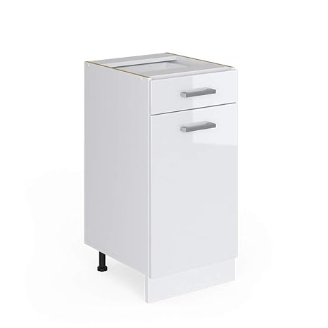 Vicco Küchenschrank R-Line Küchenzeile Hängeschrank Unterschrank Küchenschränke Küchenunterschrank Arbeitsplatte (weiß ohne A