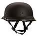 Low Profile Novelty German Half Chopper Helmet Skull Cap Matte Black (L)