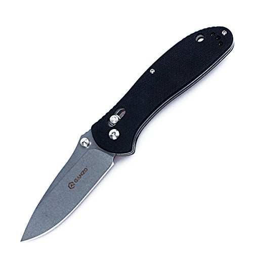 Ganzo G7392-BK Folding Knife Handle G10 Blade 440C Lock Axis