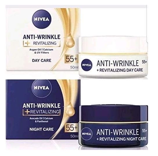 Pack of 2 NIVEA anti-wrinkle + Revitalizing Day + Night Cream