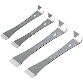 GYWHOOFT Stainless Steel Pry Bar Set, 4 PCS Stainless Steel Flat Bar Crowbar, Small Pry Bar, 17CM Mini Crow Bar 25.5CM Pry To